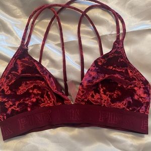 VS Pink velvet bralette